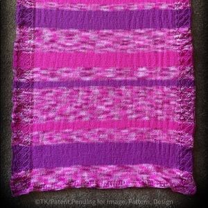 Summer Baby Blanket, Lace Heart Edges, Bamboo & Cotton Blend, Vegan Friendly